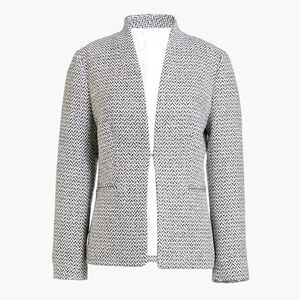 J Crew Women's Size 4 Herringbone Broadway Blazer Long Sleeve Fully Lined
